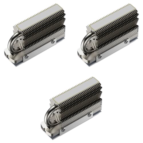ZORBES® M.2 2280 SSD Heatsink for Hard Disk Aluminum Heat Sink for PC Thermal Silicone Pad Included Contains a Heat Pipe Double-Sided Only for Single Sided Modules 3PCS ZORBES® M.2 2280 SSD Heatsink for Hard Disk Aluminum Heat Sink for PC Thermal Silicone Pad Included Contains a Heat Pipe Double-Sided Only for Single Sided Modules 3PCS